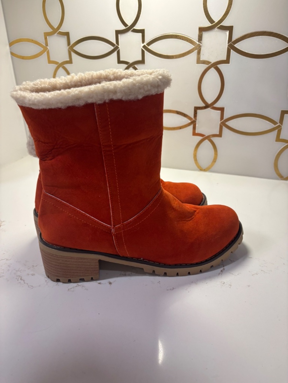 Boot Heels Women Winter Fur Warm Snow Boots Ladies Warm Wool Booties Sz 41/10 - Picture 7 of 12